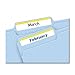 Print or Write File Folder Labels, 11/16 x 3 7/16, White/Yellow Bar, 252/Pack