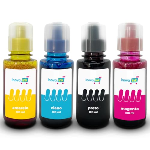 Kit 4 Tintas Compatível Impressora 581 340ml Inova Ink
