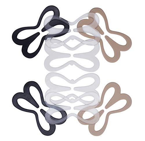 DoHope Cinghie di controllo per reggiseno, clip per nascondere le cinghie sulla schiena  9 pezzi/20 pezzi 8pcs Small Butterfly Clips 90