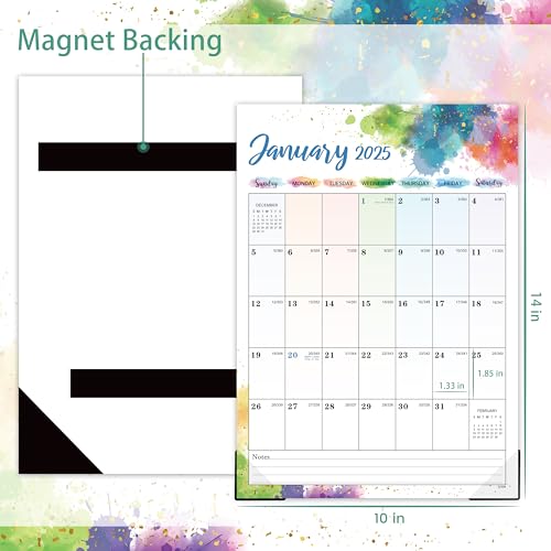 Calendário magnético 2025 para geladeira, calendário magnético de janeiro de 2025 a dezembro de 2025