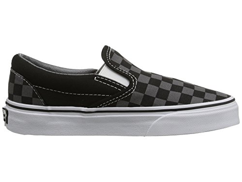 Vans Vans Classic Slip On White Womens Trainers (13 B(M) US Women / 11.5 D(M) US Men, Black Pewter Grey Checkerboard)
