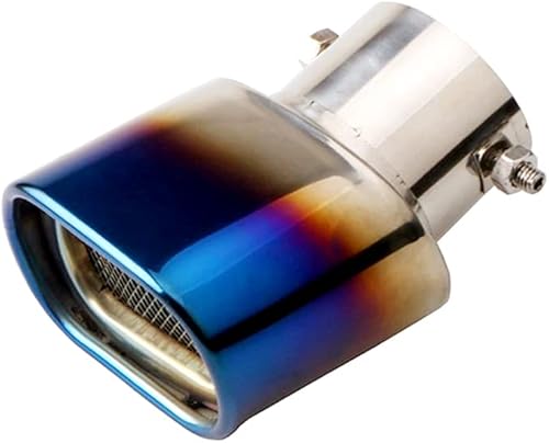 Sakali Tubo de escape de acero inoxidable con abrazadera de punta de silenciador de ajuste universal, diámetro de tubo de 1.5 a 2.25 pulgadas (azul,