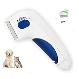 【Instantáneamente se detiene y se hincha fácilmente】--Suave en su mascota pero no en las pulgas, la carga eléctrica inofensiva detecta rápida y eficazmente y zapa pulgas.