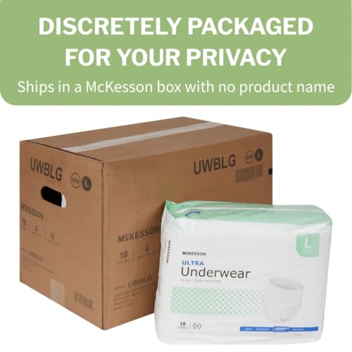 Image of McKesson Ultra Adult Incontinence Underwear, Heavy Absorbency, 58 in, 72 ct