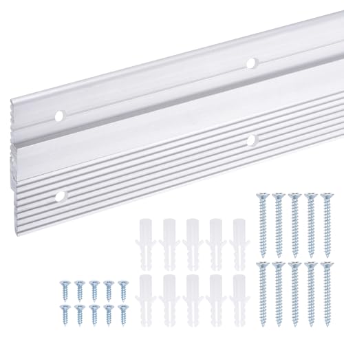 Image of uxcell French Cleat Picture Hanger 41 Inch, 1 Pairs Aluminum Z Clip Supports 160lbs, Interlocking Wall Mounting Bracket, to Hang Mirrors, Panels, Shelves, Headboards, Art Frames