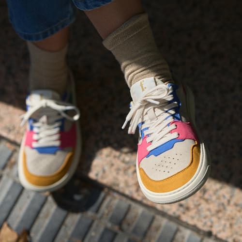 Image of Mango Barefoot Sneakers - 80's Retro Street Style - Unisex Minimalist Shoes - Zero-Drop Flexible Sole - Lightweight Design - Vegan Materials