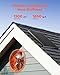 VEVOR Gable Mount Fan, 14 Inch Solar Power Attic Exhaust Fan with Adjustable Thermostat & Outer Mesh, 1300 CFM House Ventilator Cool Upto 1850 Sq.Ft, Quiet Ventilation for Roof, Garage, Shop, Black