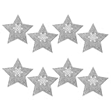BESPORTBLE 8 Stück Weihnachts Besteckset mit Gabel und Messertasche Fünfzackige Besteckhülle aus Robustem Material 15X15cm Festliche Tischdekoration für Weihnachtsparty