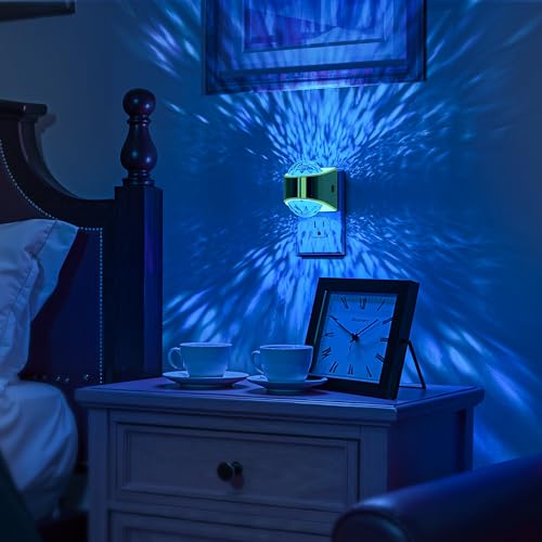 Image of Night Lights Plug into Wall, Star Projector for Bedroom, Gold Night Light Projector for Kids, 9-Color RGB Galaxy Nightlight with Dusk to Dawn Sensor for Bathroom, Home Gaming Room Decor Gifts