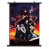 TSIR Anime Posters Sexy Black Butler Elizabeth Grell William Ronald Ciel Phantomhive Michaelis Anime Posters Canvas Wall Artwork Painting Anime Hanging Scrolls Modular Picture Home Room Decor