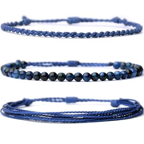 Handmade Natural Stone Beaded Healing Bracelet Gift for Men