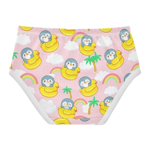 Joisal Cotton Toddlers Underwear Floral Cute Penguins Duck Cartoon Cute Panties Girl Florals Briefs Undies Kids 2t2