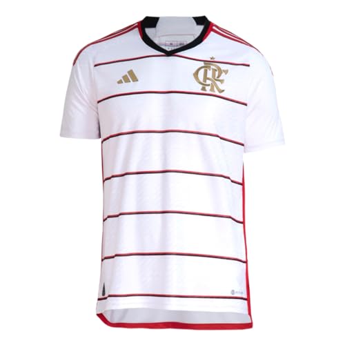 Camisa Flamengo Torcedor Masculina, Branca Listrada, Temporada 20...