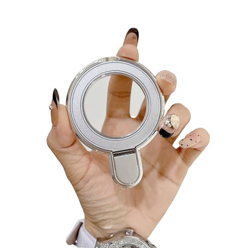 ZYWQ Magnetic Phone Holder, Foldable Phone Grip 360 Rotation Finger Ring Stand, Universal Cell Phone Cradle Kickstand Compatible with All Smartphone Accessories (Style1-Sliver)