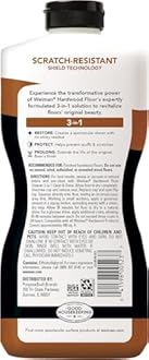 Weiman Wood Floor Polish and Restorer 32 Oz Bundle - High-Traffic Hardwood Floor, Natural Shine, Removes Scratches, Leaves Protective Layer