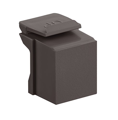 Leviton Blank QuickPort Insert (10-Pack), 41084-BB, Brown, White