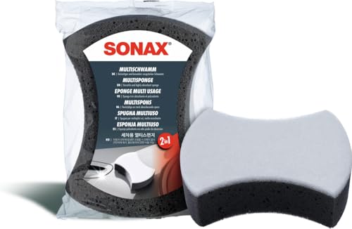 SONAX Éponge Multi Usage (1 pièce) absorbante et Polyvalente pour Lavage Auto | Nettoyage Efficace et en Profondeur | Réf: 04280000