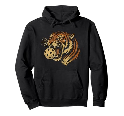 Tiger Pickleball Vintage Diseño Gráfico Estilo de Moda Callejera Sudadera con Capucha