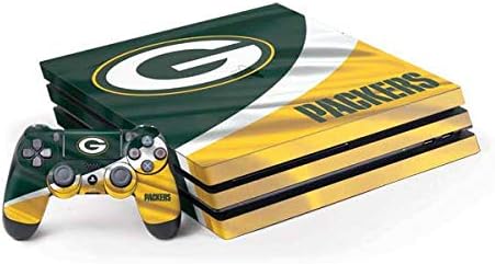 Skinit Decal Gaming Skin Compatible with PS4 Pro Console and Controller Bundle - Officially Licensed NFL Green Bay Packers Design