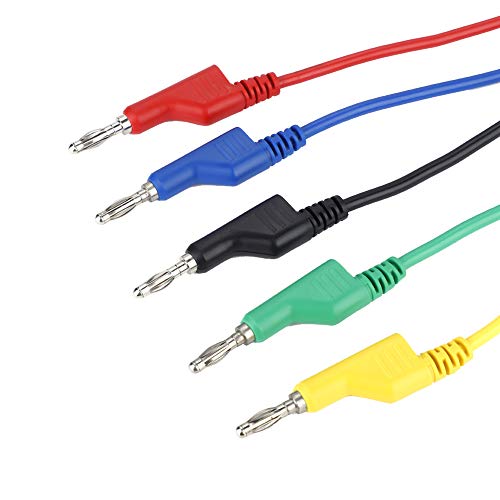 Banaanstekker Kabel, Heaveant 5 stks P1036 Hoogspanning Tweekoppige 1 M 4mm Banaanstekker Kabel Meetsnoeren Voor… - Image 5