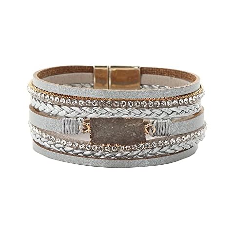 Jewbelet Boho Leather Wrap Bracelet Cover