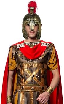 Casco De Guerrero Romano Y Griego Con Pluma – Disfraz Para Adultos, Ligero De PP, Ideal Para Cosplay Y Fiestas