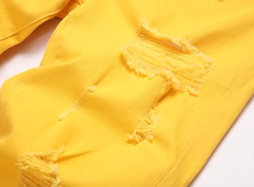 Men's Fashion Washed Perforated Elastic Slim Fit Jeans4