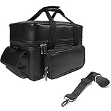 Maletín para Maquillaje, Estuches de Maquillaje Profesional con 4 Bandejas, Organizador de Estuche de cosméticos de Viaje con Correa de Transporte, Caja de Maquillaje para Mujeres Joyas, Decoración