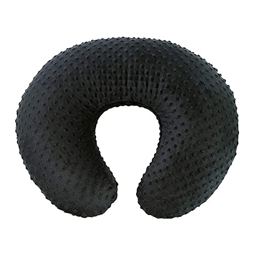 iEvolve Minky Nursing Pillow Cover Breast Feeding Pillow Cover Slipcover U Shape for Baby Boy Girl,Cover Only(Black)