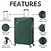 FLYMAX 32" Extra Large Suitcase 4 Wheel Lightweight Suitcases Luggage Hard Shell ABS Travel Case Hold Check in Fits 23kg - 35kg + 3 Digit Lock + 1 Year Warranty 125 Litre Capacity