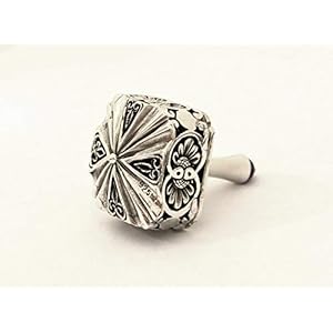 Sterling silver dreidel with Semi precious stone Handmade Hanukkah gifts Amethyst Purple Lapis Blue Hebrew letters