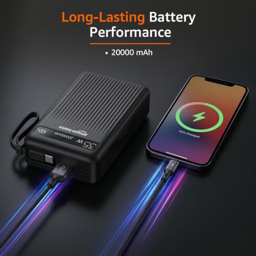 Amazon Basics 20000mAh 35W Fast Charging Power Bank, Black - Image 4