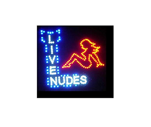 Flashing LED Sign - Live Nudes Motion Effect!