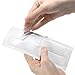 Hedume 200 Pack Label Holders, 3 x 1 Inch Clear Adhesive Shelf Tag, PVC Index Card Pockets Long Side Open Price Tag for Supermarket, Library, Bookshelf, Mailbox, Kitchen, Business