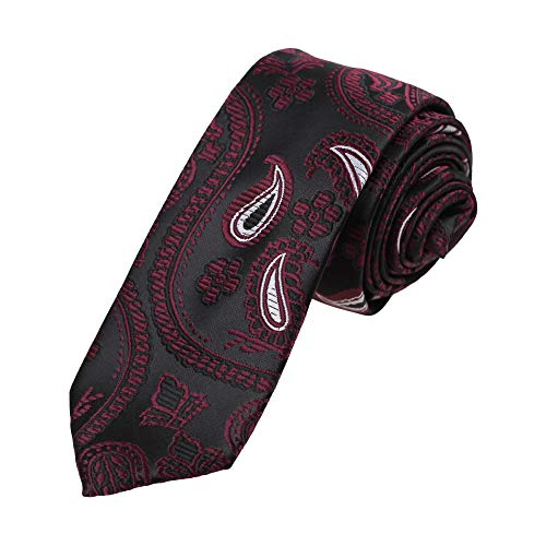 Dan Smith Black Gray Silver Off-white Tie Polyster Cotton Slim Neck Ties For Men Thin Ties 5.5 Cm Gold, Black,burgundy-dae7b14f, Skinny Tie