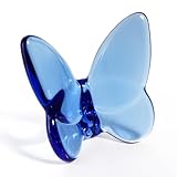 Lioaeust Crystal Butterfly Figurines,Flying Butterfly Figurine Decor Crystal Cut Glass Butterfly Ornament Statue Animal Collectible Home Ornament Decor