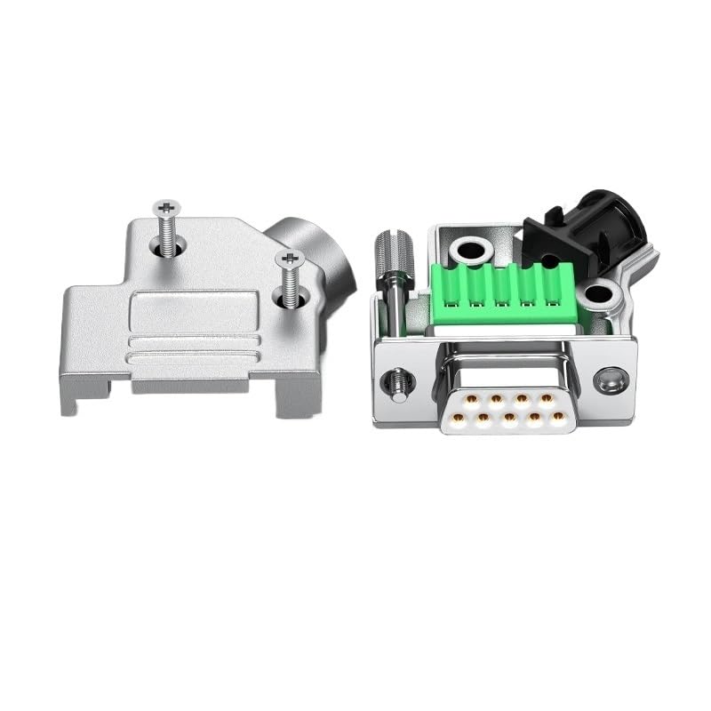 Mi ni DB9 485/422 Solderless Joint Male Female Connector Upgraded 9Pin RS232 Serial Port Adapter All Plug(Female-Solid Pin)