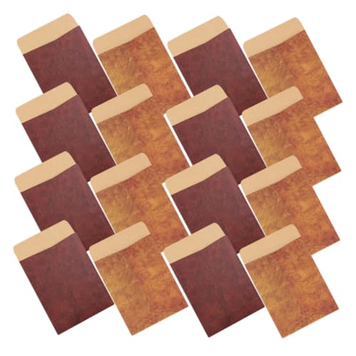 HOMOBABE 50個 レトロ風おしゃれ封筒 ポストカード収納用 多機能クラフト郵送袋 ヴィンテージ調バレンンデー用厚手手作り招待状対応