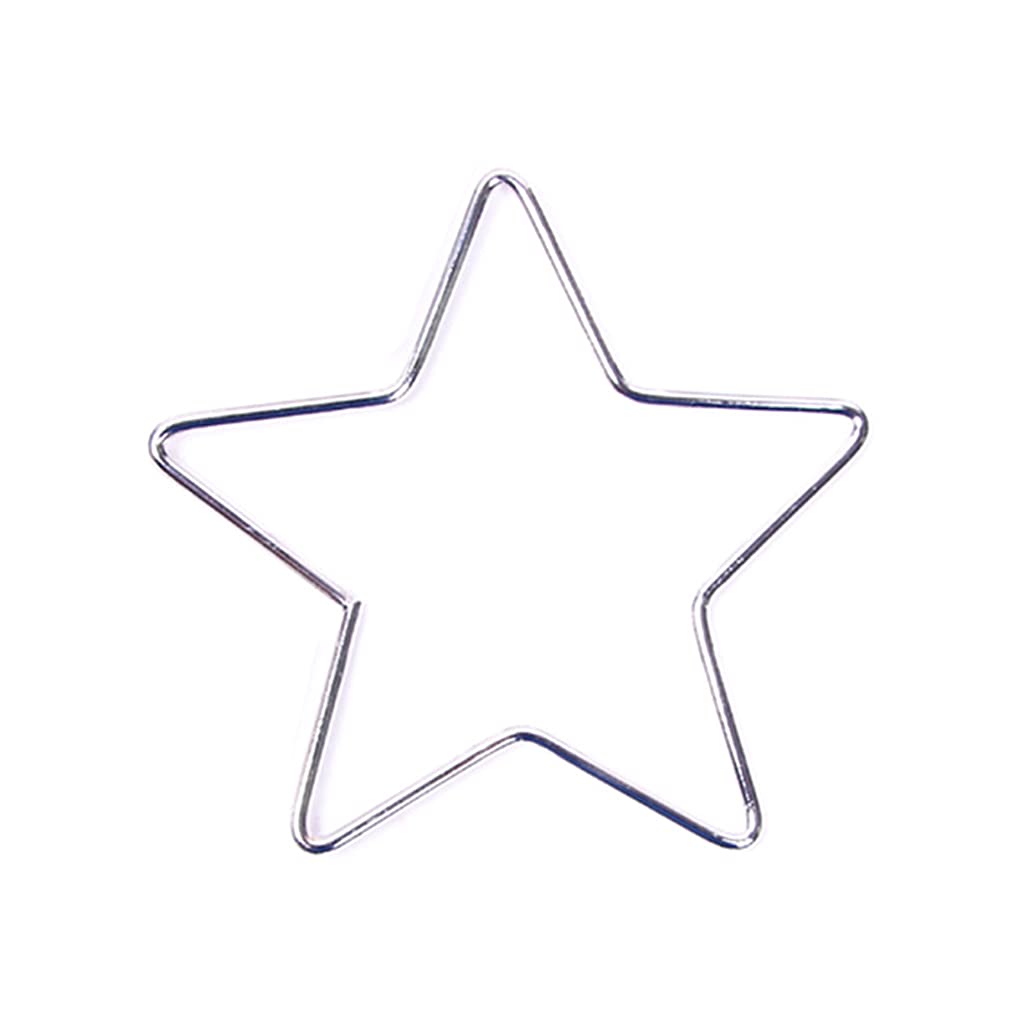 Metal Floral Hoops Star Wreath Rings Dream Catcher Wall Hanging