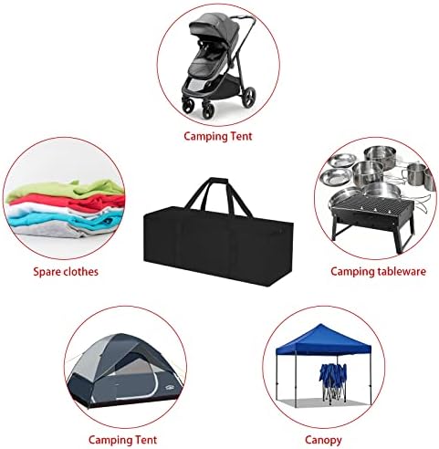 TheElves Duffle Bag,Extra Large Sports Duffle Bag for Men Travel Equipment Tent Bags - 47" Black 6 TheElves Duffle Bag,Extra Large Sports Duffle Bag for Men Travel Equipment Tent Bags - 47" Black