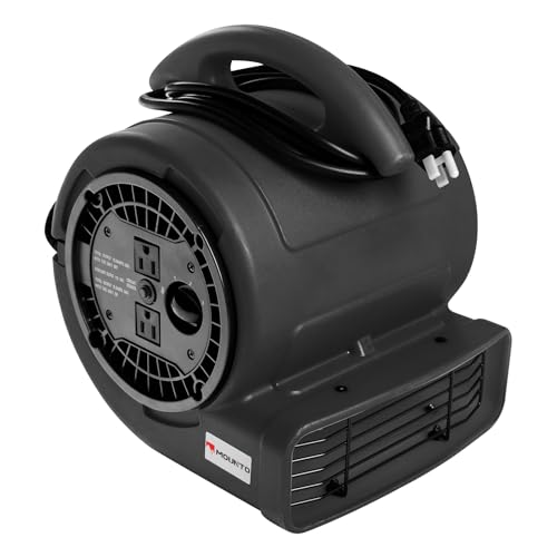 MOUNTO 1/5hp Air Mover 800cfm Blower Fan Carpet Floor Drying