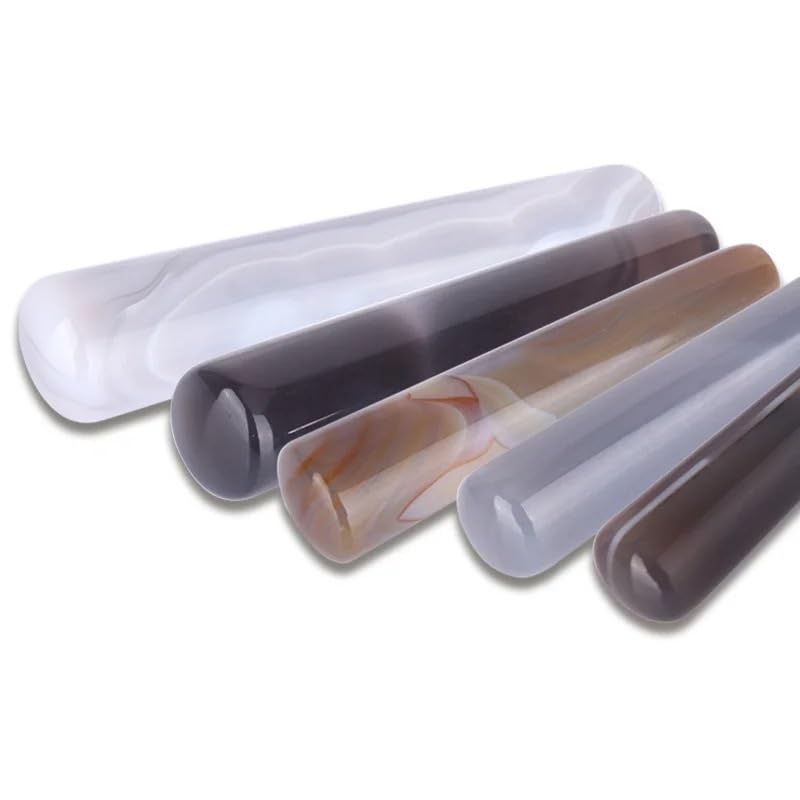 Natural Agate Pestle, Grinding Stick for Mortar Bowl, Durable Stone Grinder for Powdering Herbs Spices Seeds in Kitchen Lab(Length 180mm)