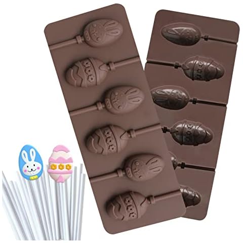 2 Moldes de Silicona de Huevos de Pascua para Piruletas Cover
