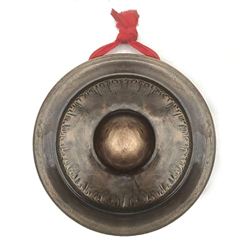 NYTFHMS Chinese Gong, Traditional Aged Look, Hand Selected for Quality and Beautiful Wash, for Yogo, Meditation, Sports Games,8inch