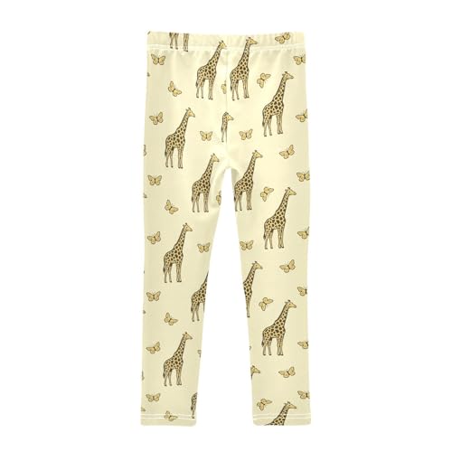 Girls' Leggings Giraffe Butterfly Yellow Kids Yoga Tights Pants 1 Pack 23023122
