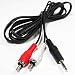 SF Cable, 12 ft 3.5mm Stereo Male to Two RCA Male Splitter Cable Gold Plated