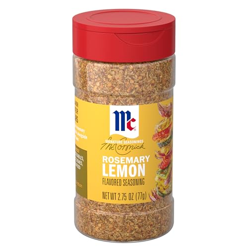 McCormick Seasoning, Rosemary Lemon, Signature Seasonings, Herbal Blend with Bright Flavor, Shake On, For Roasted Veggies, Pasta & Rice Dishes, No Artificial Flavors, No MSG Added, 2.75 oz