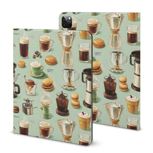 Coque iPad Pro 11 fine imprimé original Coffee Burger avec fonction veille automatique