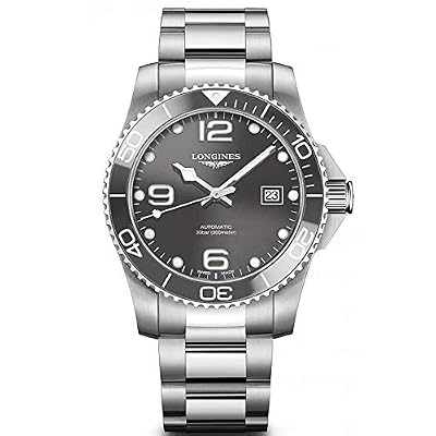 Longines HYDROCONQUEST L37814766 - Orologio automatico da uomo in ceramica da 41 mm, Orologio da immersione