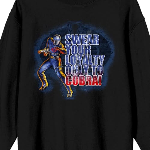G.I. Joe Swear Your Loyalty Only To Cobra Adult Black Crew Neck Sweatshirt2